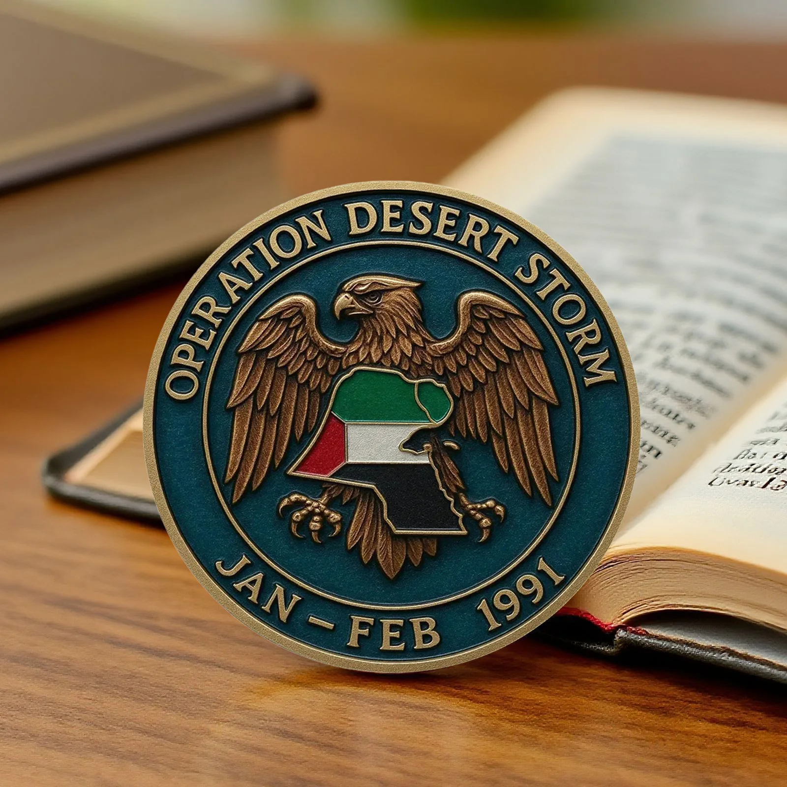 Gold Plated Operation Desert Storm Collection Coin Jan-Feb 1991 Military Collection Coin Home Decoration - view 4
