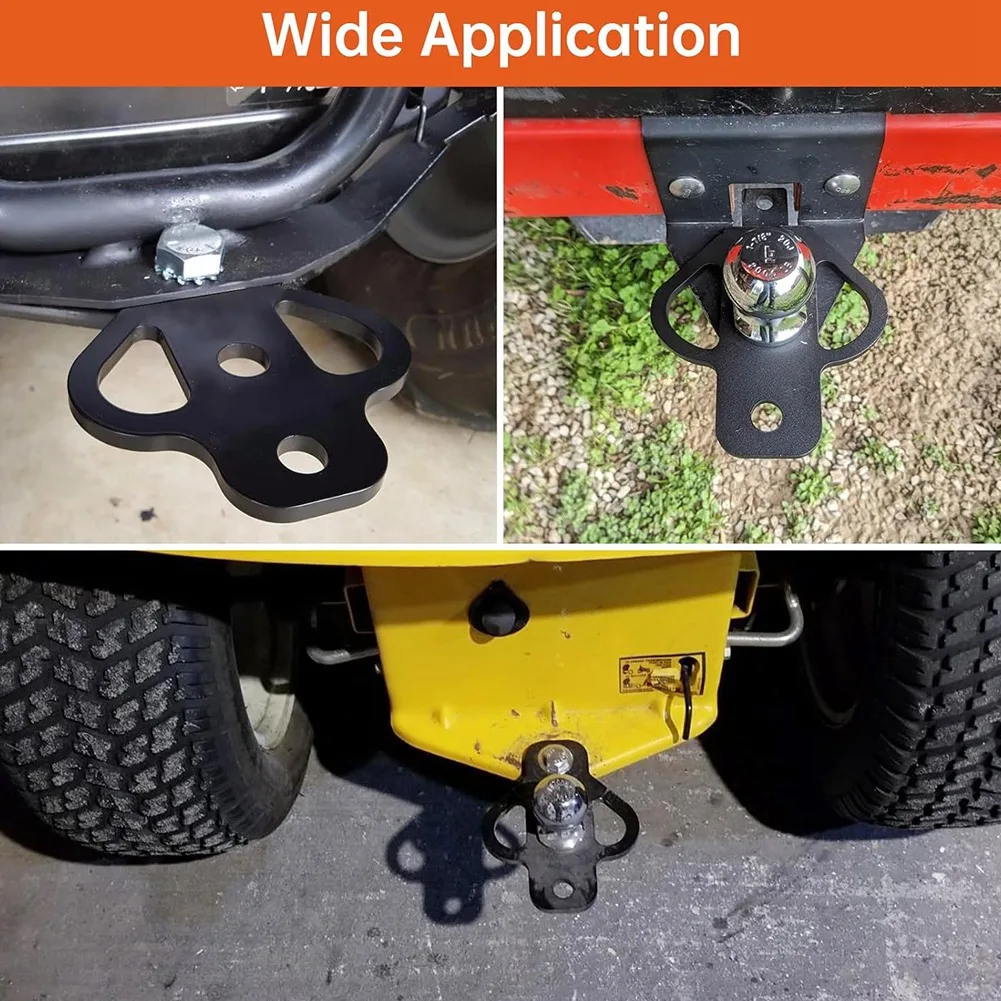 T61C_3-Wege-Anhängerkupplungsadapter mit Bolzen für ATV Rasenmäher, Golfwagen, Hofwagen, Gartentraktor, flache Abschleppkugelhalterung