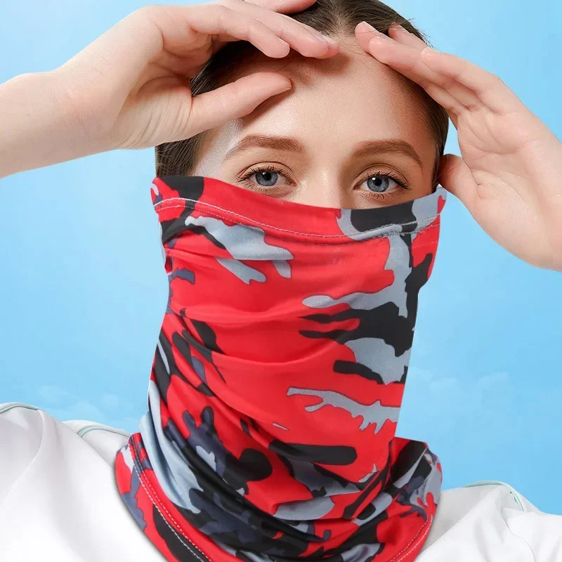 UV Sun Protection Windproof Cycling Tube Bandana Elastic Magic Scarf Outdoor Men Women Motorcycle Rider Neck Gaiter Face Mask