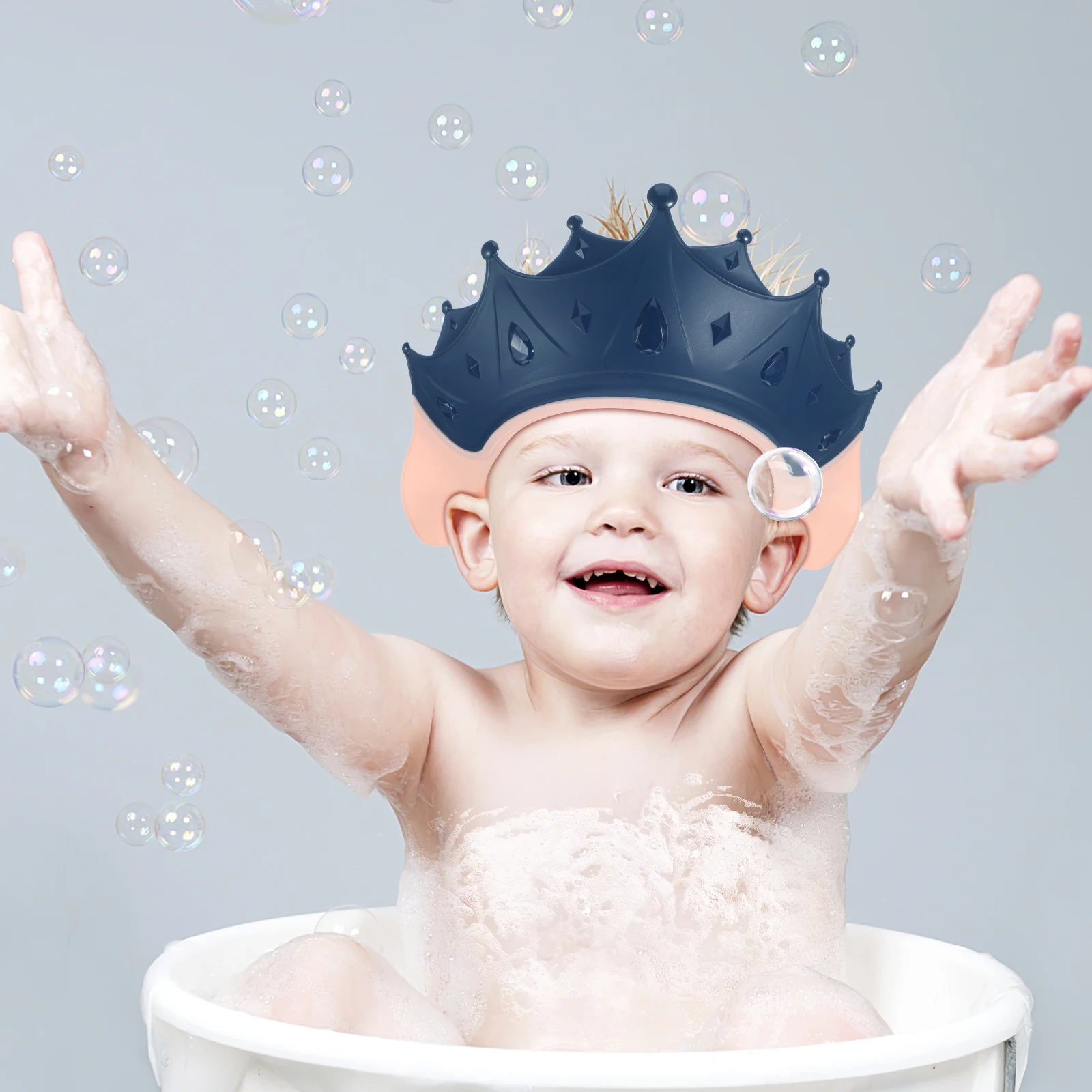 

Children Shower Cap Baby Visor Toddler Hair Shield Cartoon Hat Lightweight Easy Use PP Material Adjustable Size