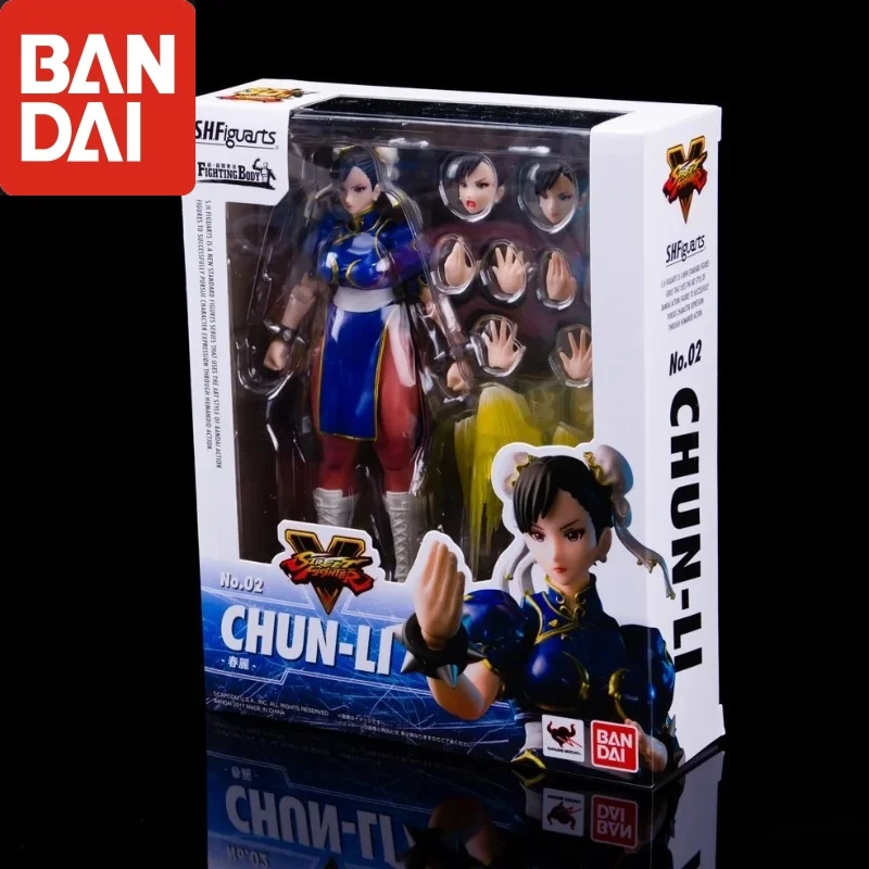 

14cm Genuine Bandai SHF Street Fighter Ryu And Chun Li Action Figure Collection Model Toy Desk Decor Ornament Birthday Gift
