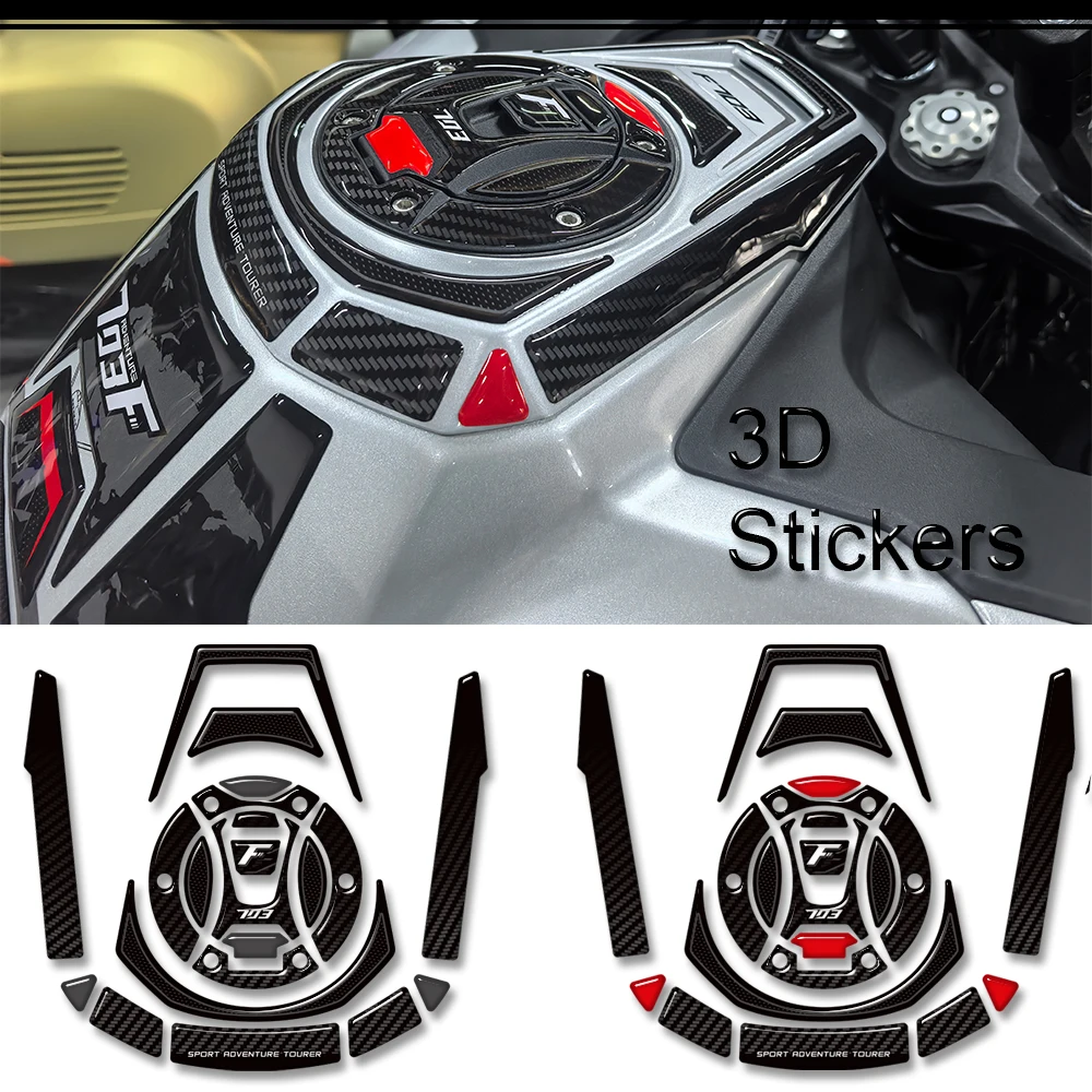 

Для Zontes ZT703-F ZT-703F ZT 703F 703 F Adventure: накладка на бак, накладки на руль, наклейки на переднее крыло, 3D-наклейки, защитные наклейки