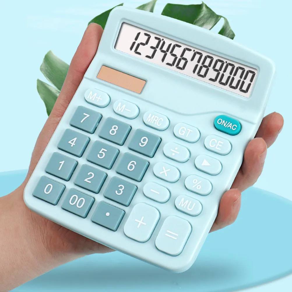 آلة حاسبة بالطاقة الشمسية آلة حاسبة مكتبية للطلاب المحترفين تصميم مدمج خفيف الوزن كفاءة إضافة الطرح #6