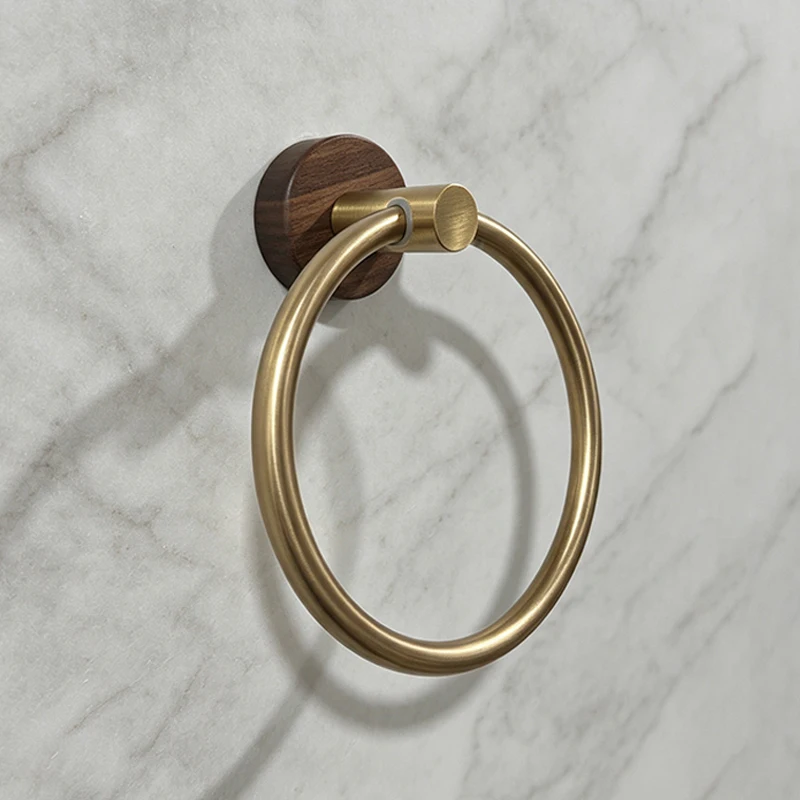 Portable Towel Racks Round Aluminium Towel Holder Rings Wall Mounted Bathroom Accessories Anti-Rust Towel Racks