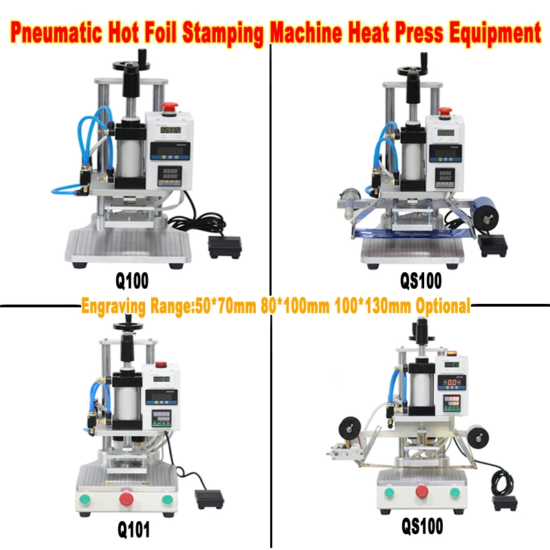 LY Pneumatic Hot Foil Stamping Machine Heat Press Equipment For PVC Card Book Leather Paper Wood Custom Logo Embossing 110V 220V