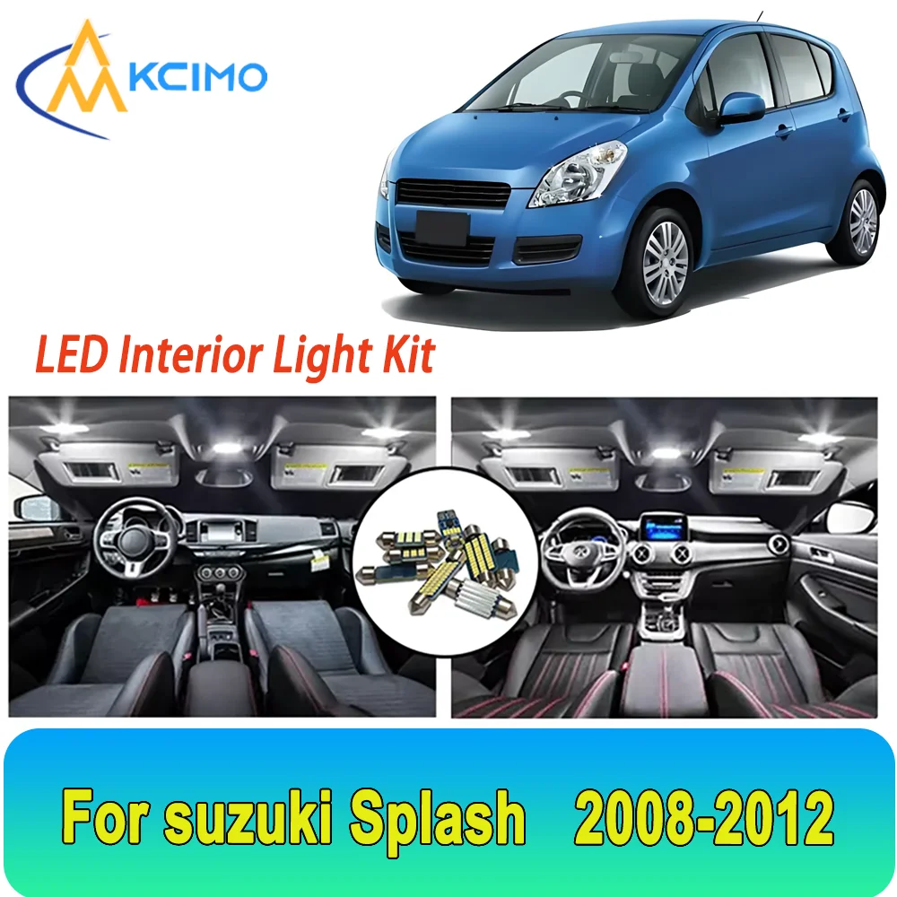 

New Light Bulb For suzuki Splash (2008-2012) Premium Bright LED Interior Dome Map Trunk Light Kit Car Led Lamps Canbus Car LED