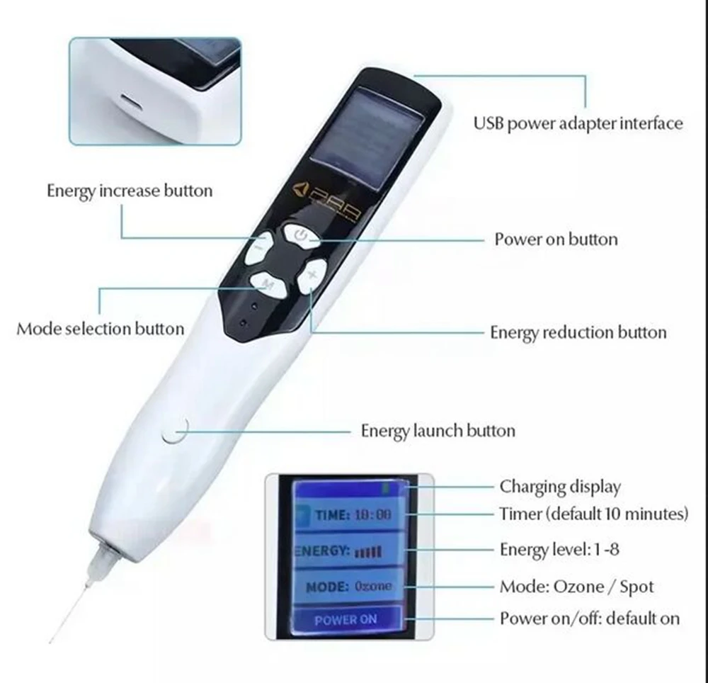 2024 Nieuwste Ozon Fibroblast Plasma Pen Voor Ooglid Face Lifting Rimpel Spot Mole Sproet Verwijdering Huidverzorging Anti Aging Ce