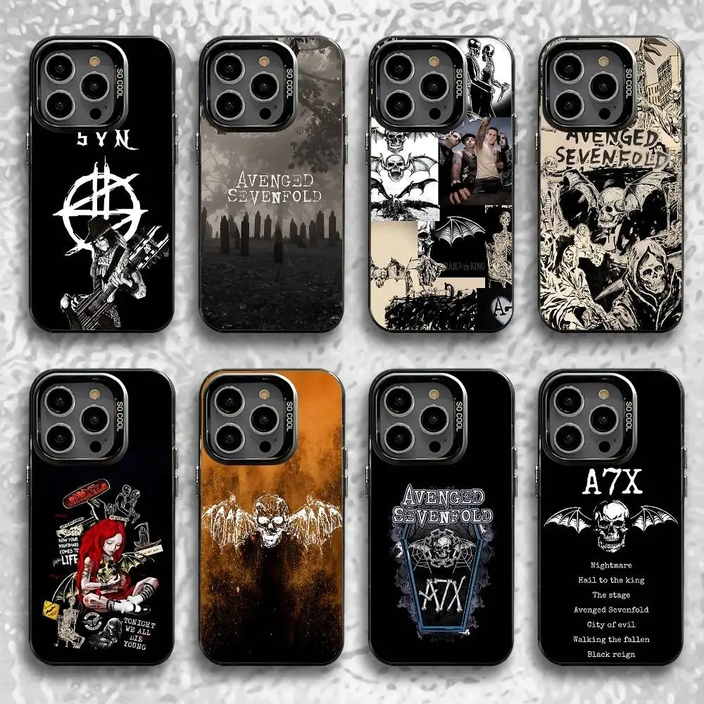 

A-Avenged S-Sevenfold Phone Case For iPhone 16,15,14,13,12,11,Pro,Max,Plus,Mini,SE Black Candy Matte Shockproof Cover