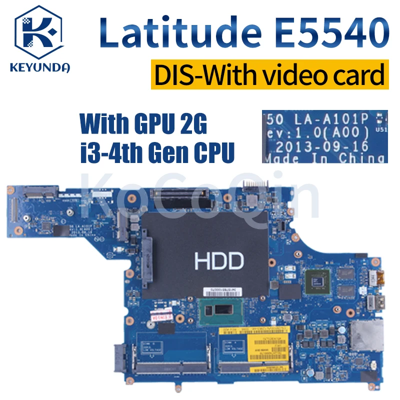 LA-A101P For Dell Latitude E5540 Notebook Mainboard 0MWDPN 0MYXVN