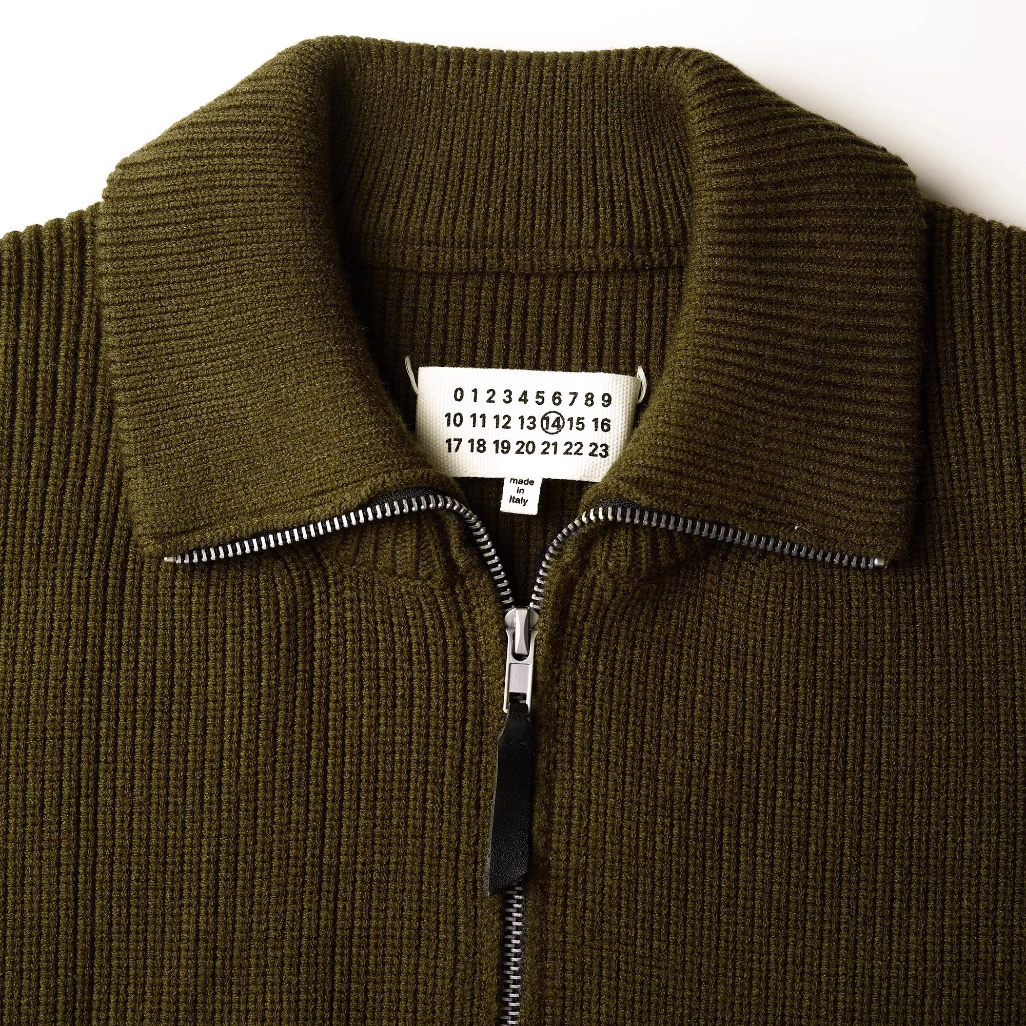 Four-cornered Navy Blue and Dark Green High-neck Standing Collar Wool Zippered Knit Cardigan Sweater Coat for Men