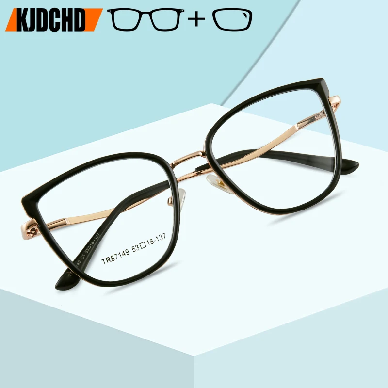 

KJDCHD модные прогрессивные очки Cateye по рецепту, очки для близорукости, оптические очки с бабочкой для женщин