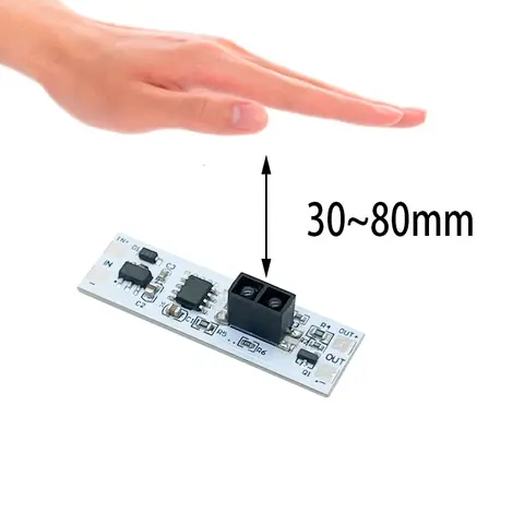 Módulo de interruptor de barrido manual DC 5V-24V 3A, lámparas de Control de atenuación LED, componentes activos, Sensor de mano de barrido de escaneo de corta distancia, 1 Uds.