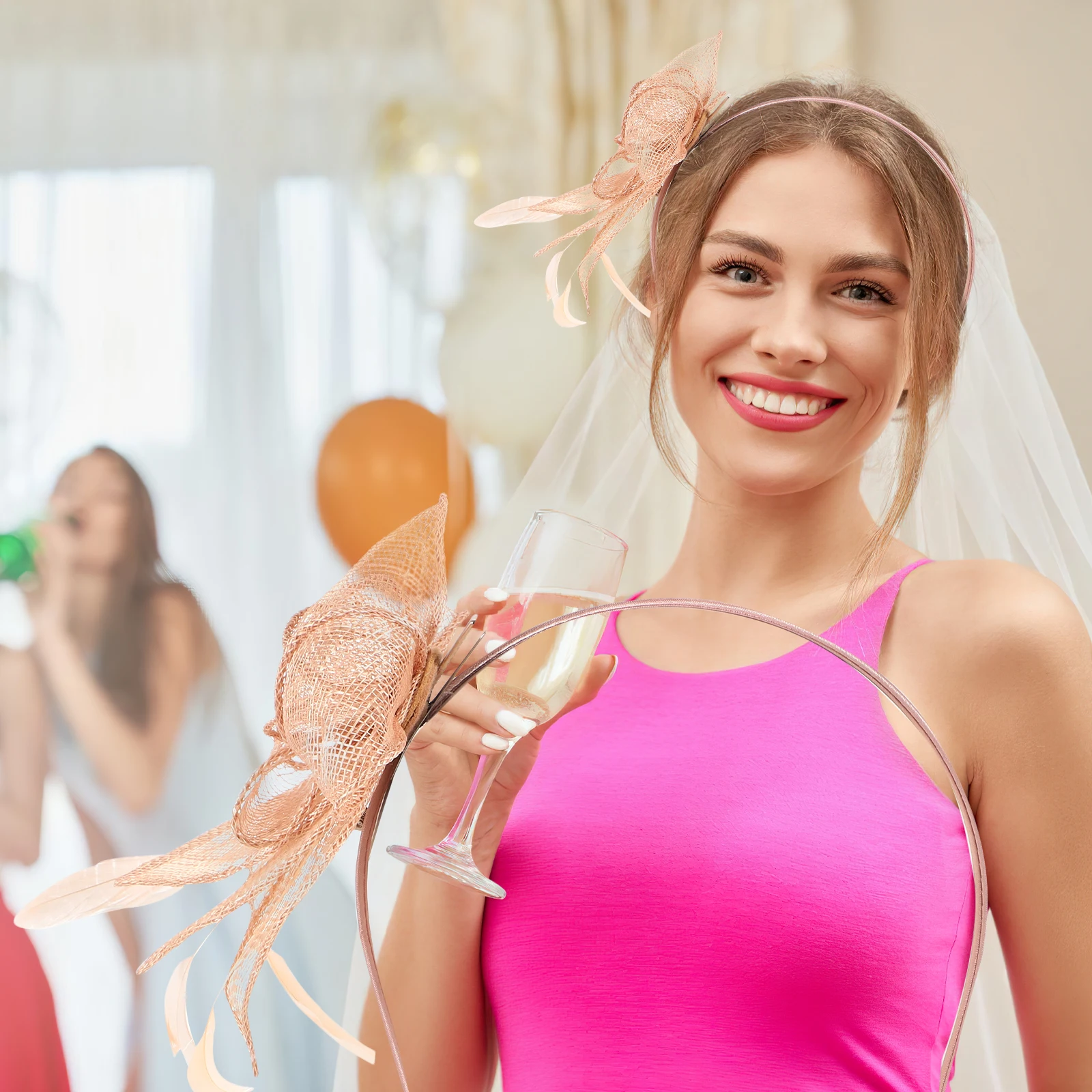 

Fascinator Hat Headpiece for Women Versatile Use in Weddings Evening Parties Banquets Halloween Special Occasions