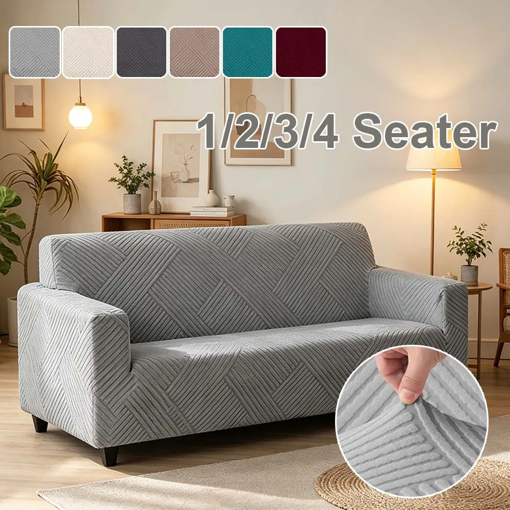 

Premium Jacquard Sofa Cover Full Coverage Couch Cover Waterproof Removable Furniture Protector Slipcover for Living Room Hotel