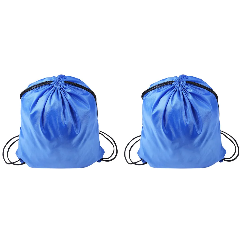 2Pcs Waterproof Drawstring Backpacks Multi Functional Lightweight Shoe Bags for Swimming Beach Travel Outdoor Use