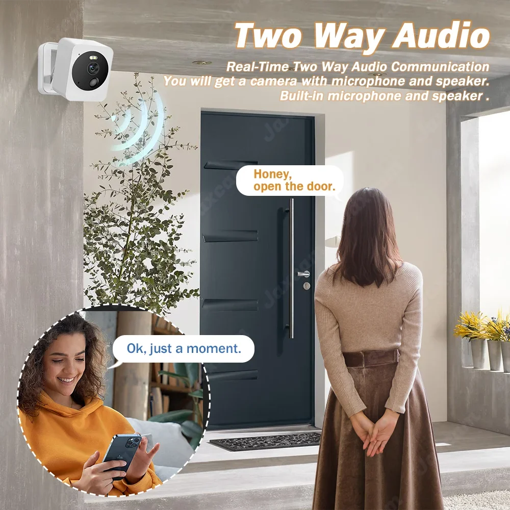 5mp wifi hd mini câmera ip à prova dwaterproof água ao ar livre indoor bloco sem fio segurança humano detectar cctv vigilância câmera ip tuya inteligente