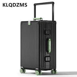 Klqdzms-旅行用ラゲッジ、キャビンスーツケース、ボードケース、アルミニウムフレーム、トロリーケース、ホイール付きトラベルバッグ、20 