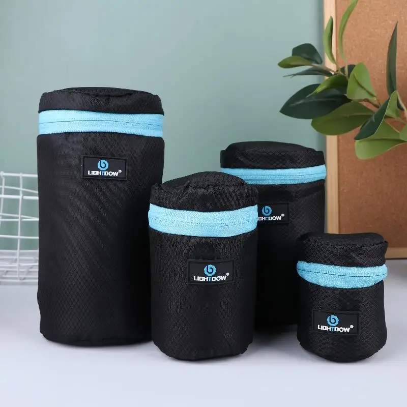 1 قطعة 4 أحجام عدسة الكاميرا حقيبة الحقيبة مقاوم للماء عدسة كيس التخزين لملحقات التصوير الفوتوغرافي