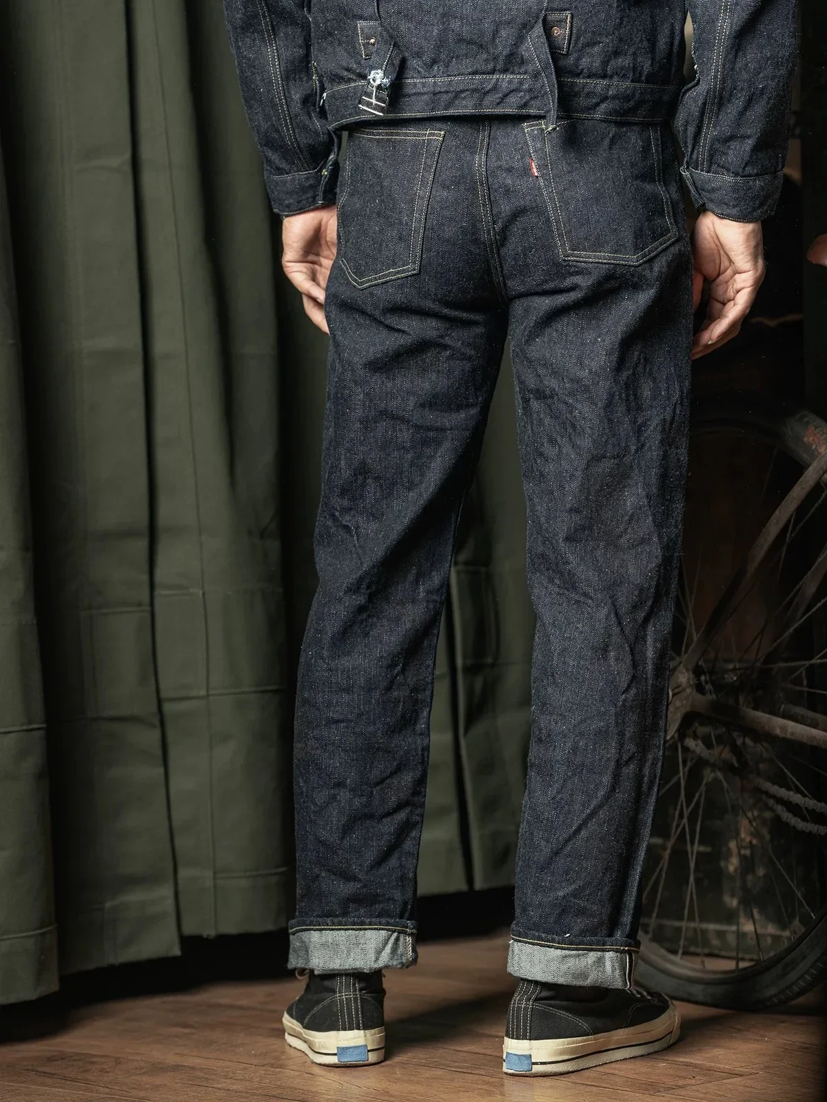 Rugged Bronson 1943 WWII Simplified Model Selvedge Jeans S801XX Slub Raw Denim Pants S501XX