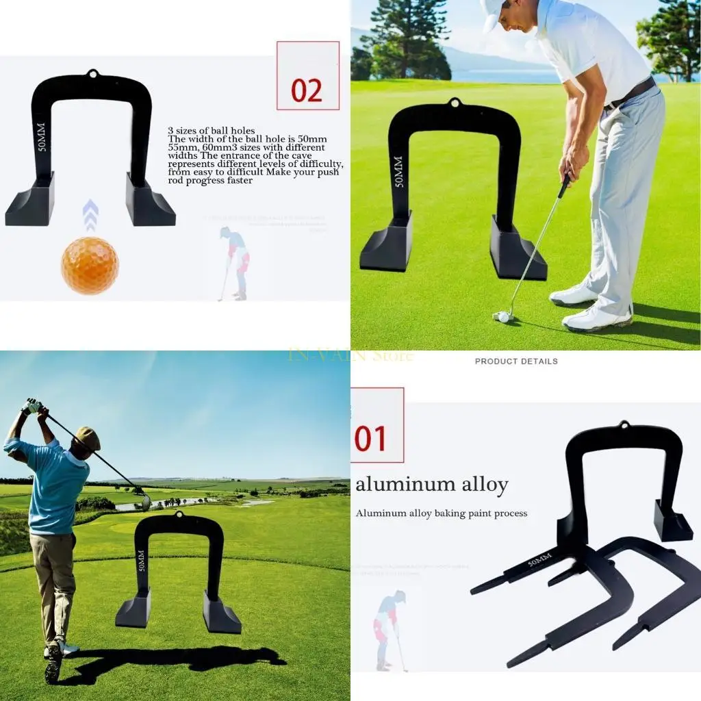 

M5TC 3Pcs Golf Putting Gates Golf Train Tool with Base for Practice & Tailgate Game