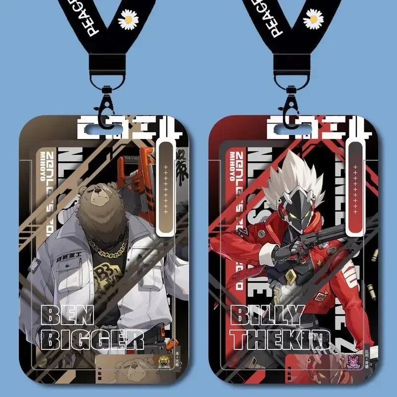 Zenless Zone Zero Anby Ben Hoshimi Miyabi Von Lycaon Business Retractable Credit Card Holders Bank ID Holder Bus Card Cover Case