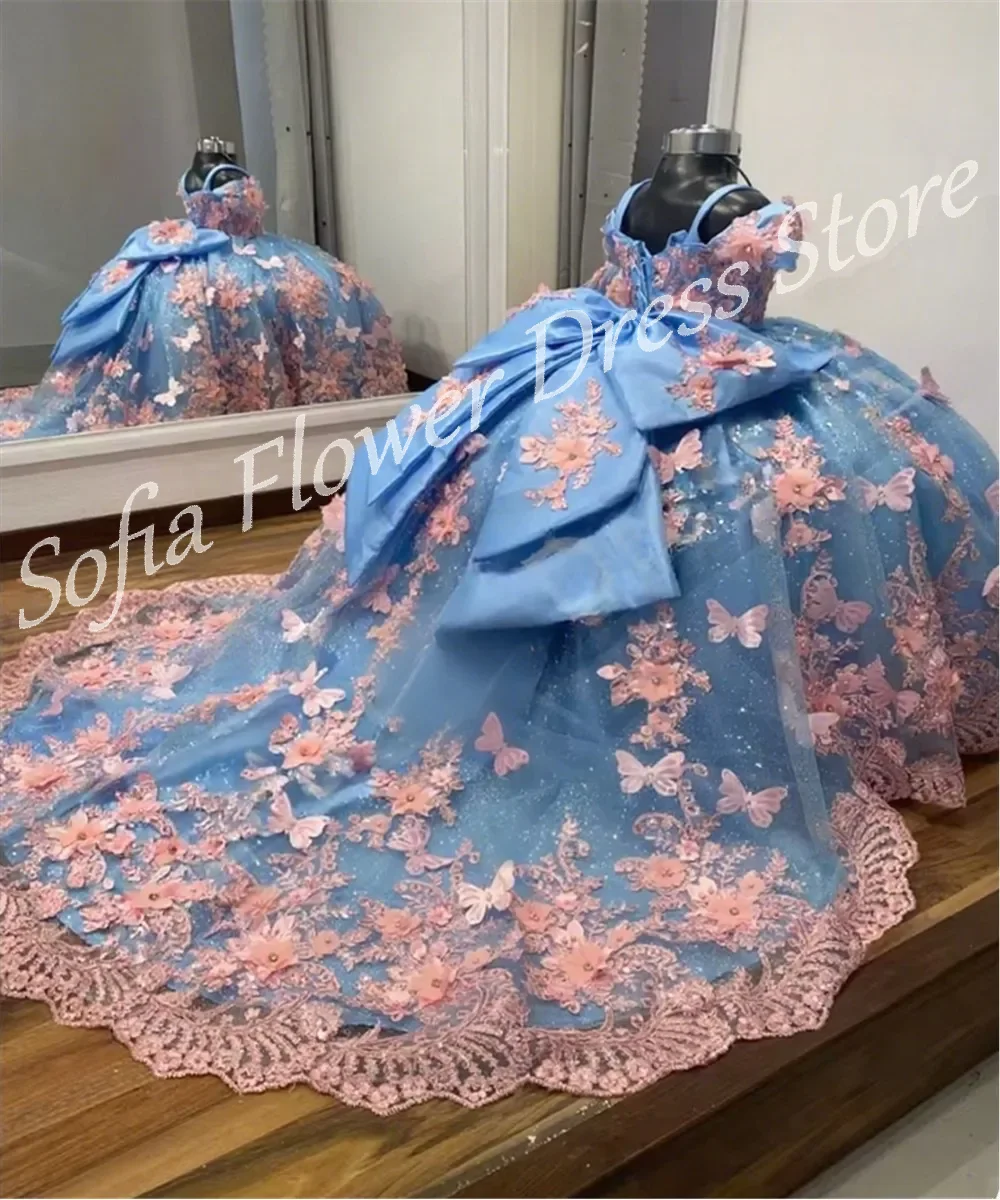 

Flower Girl Dress For Wedding Lace Applique Off Shoulder Luxury A-Line Floor Length Dresses Girls Birthday Party Gown Customized