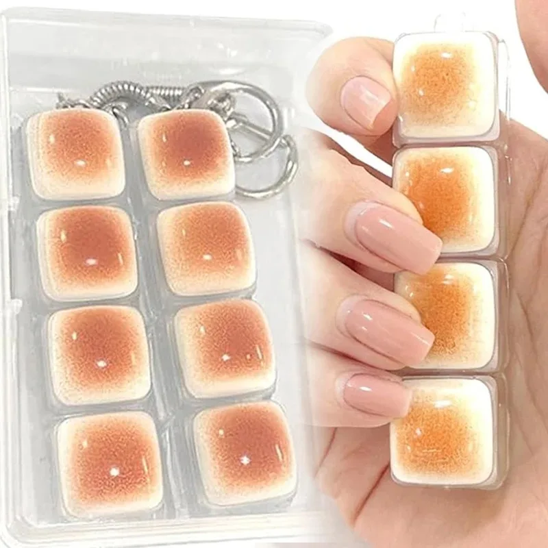 Caramel Bread Design Fidget Keychain Keys Button Keycap Finger Keyboard Cap Relief Stress Steamed Bread Button Keycap Keychain