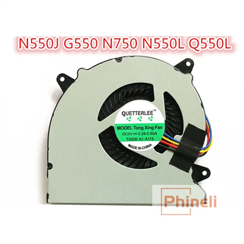 New CPU Fan For ASUS N550 N550J N550JA N550JK N550JV N550JV-DB71 Q550LF N750 N750JV N750JK N550L MF60070V1-C180-S9A