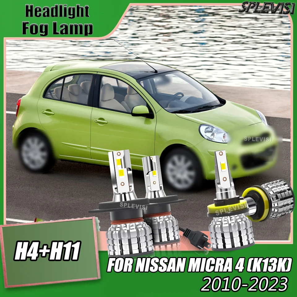 

6000K SPLEVISI Car Light LED Headlight Foglight For NISSAN MICRA 4 (K13K) 2010 2011 2012 2013 2014 2015 2016 2017 2018 2019-2023