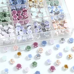10PCS Fresh Daisy Ceramics Beads Loose Spacer Beads For Jewelry Making DIY Bracelet Necklace Accessories 2024