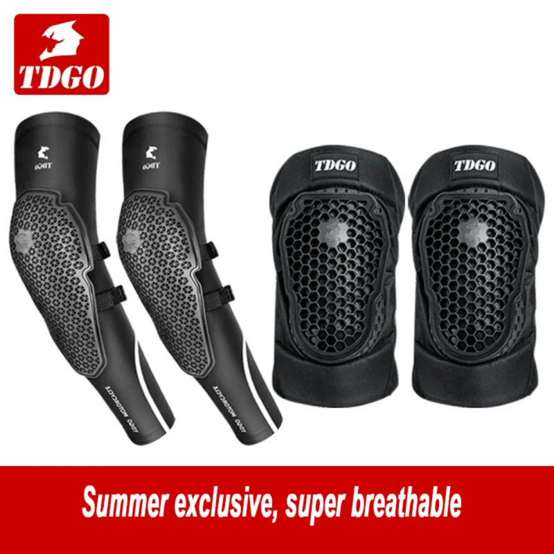 

New High Elastic Breathable Motorcycle Elbow Guards Knee pads for Enduro Motocross, Adjustable UV Sunscreen Protective Gear