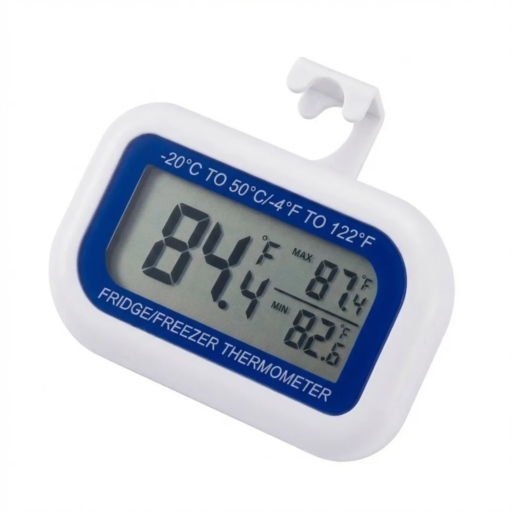 Waterproof Refrigerator Thermometer Max/Min Record Hook Design Digital Thermometer Digital Display Magnet Mount Food Thermometer