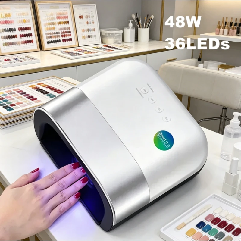 2026 NEW Cordless UV Lamp for Gel Nail LED Manicure Lamp 4 Smart Toe Timer and Sensor Manicures with Settings