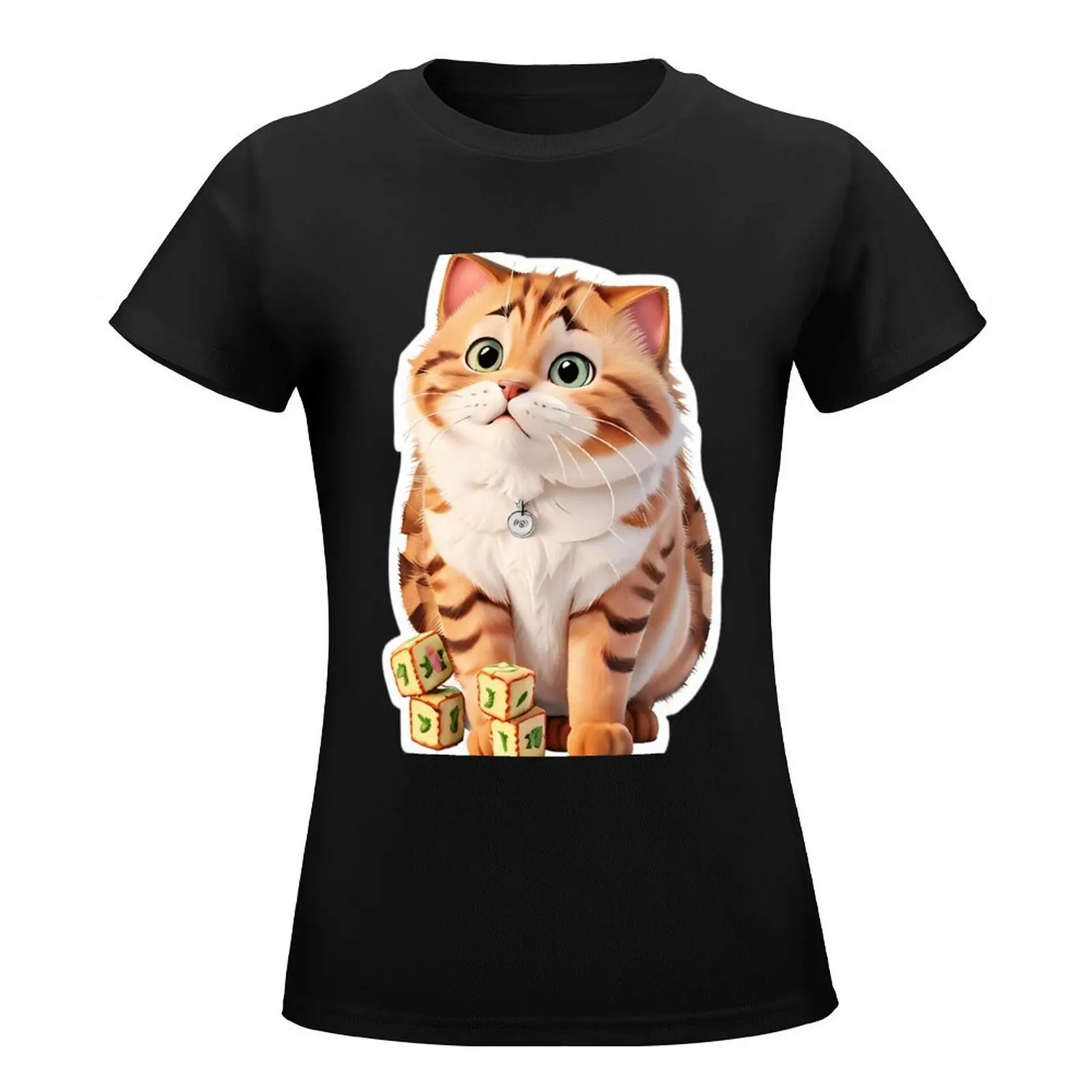 tater tot cat cute funny T-Shirt vintage clothes heavyweights white t-shirt dress for Women sexy