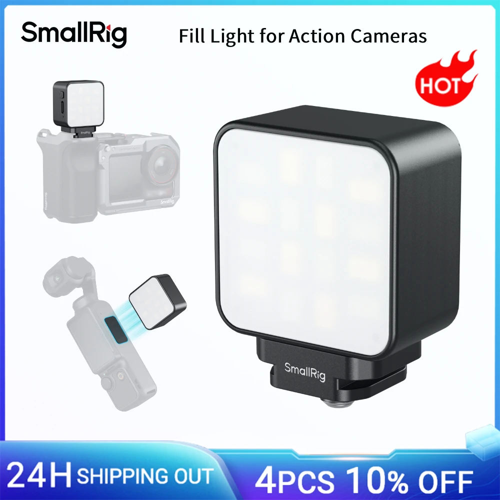 Image of SmallRig Aufhellungslicht für Actionkameras, Magnetische & Cold-Shoe-Halterung, 3 Farbtemperatur-Einstellungen für Selfie-Vlog-Aufnahmen 5446