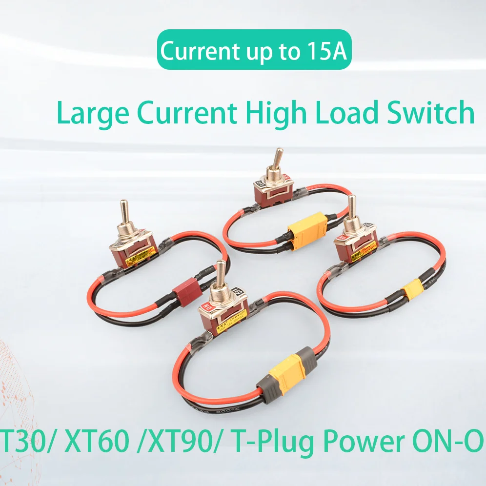 

1PCS Large Current High Load Power Supply Switch with T Plug XT60 XT90 Connector for RC Aircraft Model ESC Battery Parts