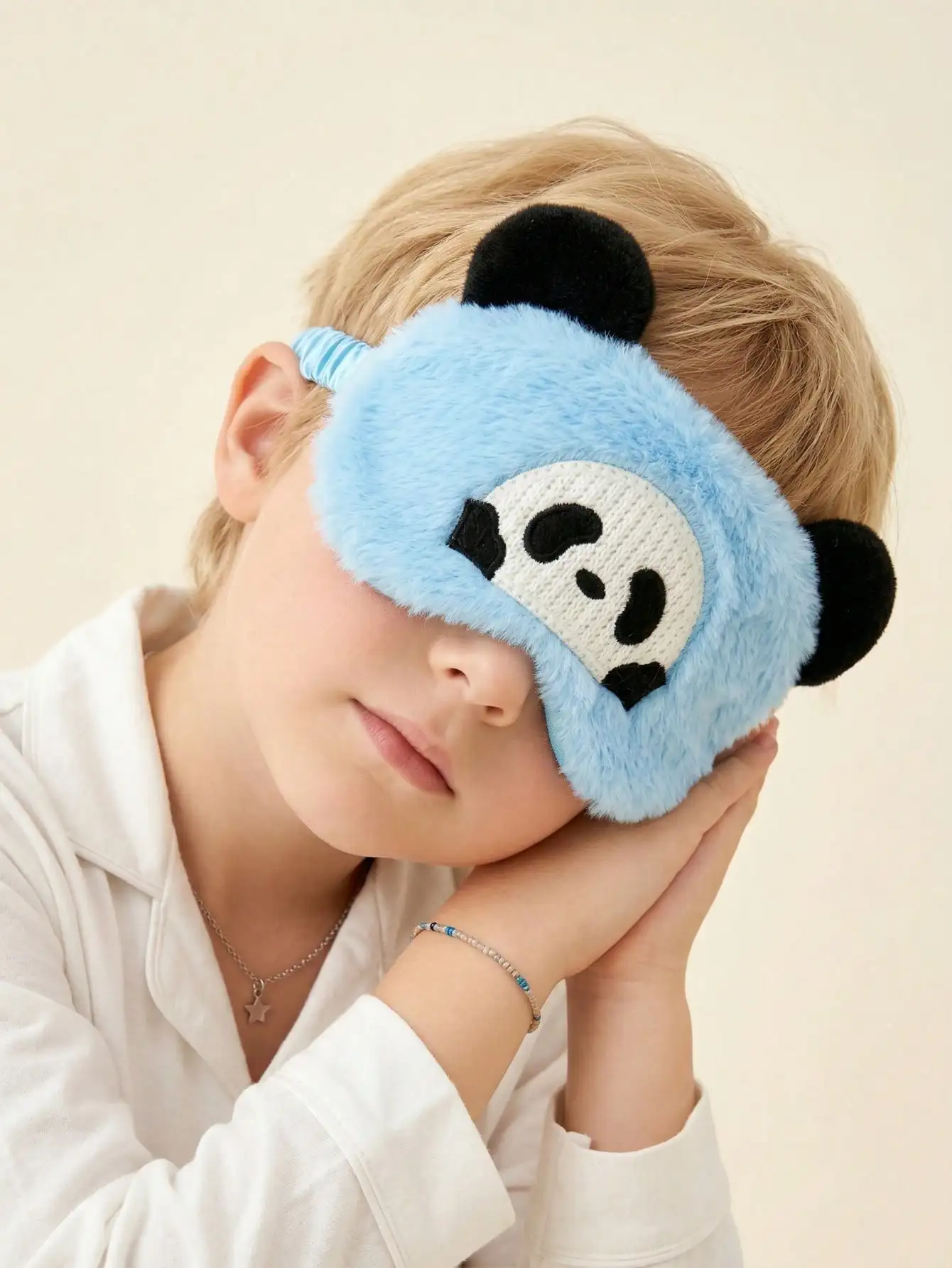 1pc 14-16Y Plush Panda Sleep Eye Mask Soft Shading Eye Cover for Rest  Airplane Travel, Multifunctional Eye Protection Accessory view 4