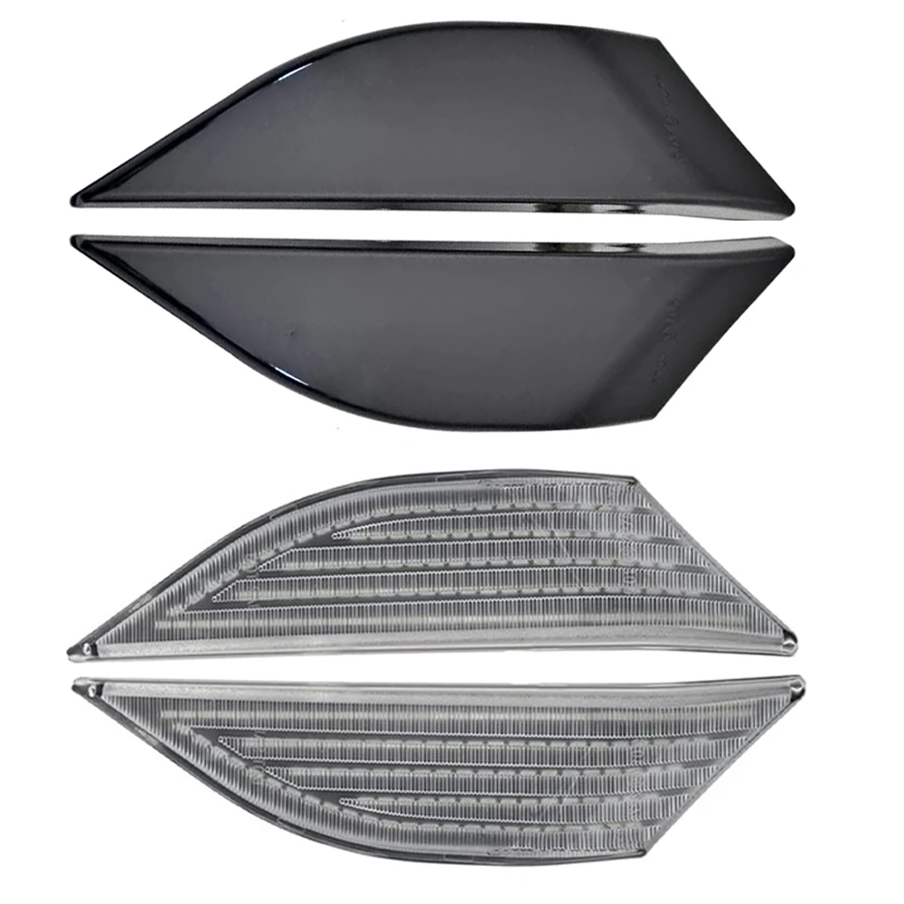 

2 шт. автомобильных светодиодных боковых габаритных фонарей с динамическим указателем поворота, тонированный корпус, желтый свет, четырехрядные, для Porsche 991 2012-2016 гг., автомобильные светодиодные фонари