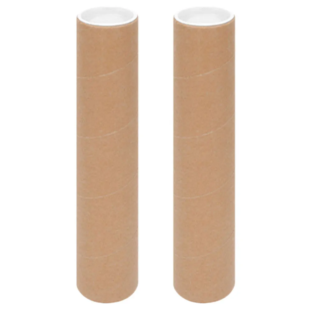 Tubo de papel para carteles, tubo de almacenamiento artístico, tapas de extremo de Material grueso, tubos de almacenamiento de documentos con cierre seguro, 2 uds.