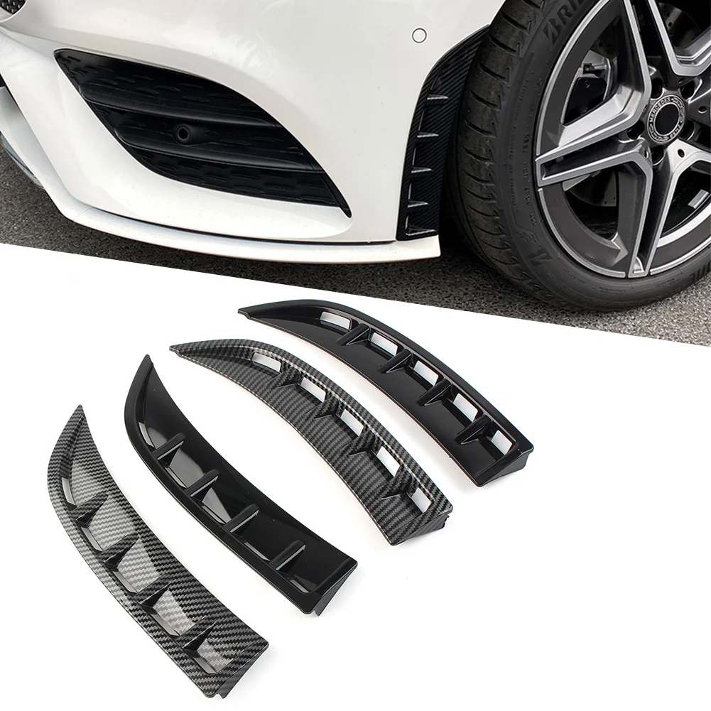 2x ABS Car Front Wheel Bumper Vent Hood Fender Moulding Cover For Mercedes Benz AMG C118 CLA 180 200 Sport 2020 2021 2022