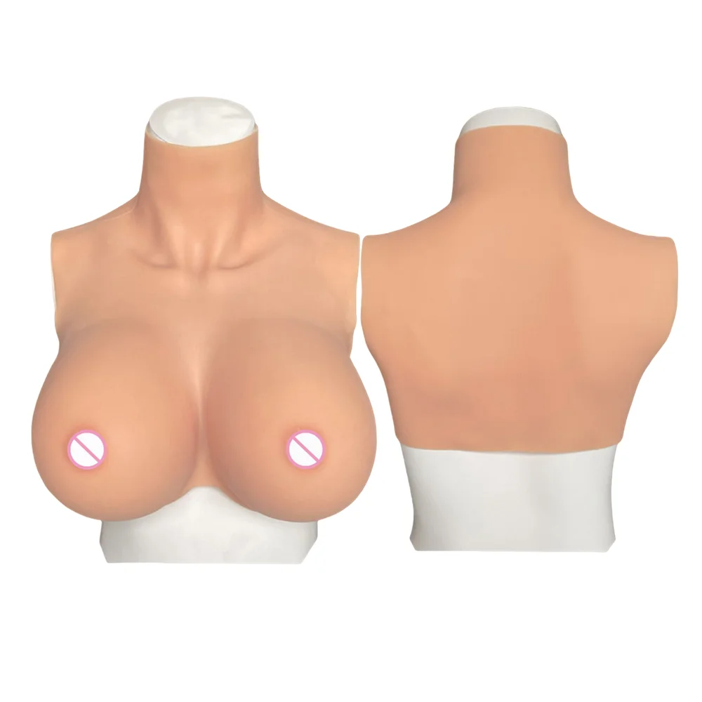 

New CDEG Cup Huge Fake Boobs Plate Tits Silicone Breast Forms Bodysuit For Crossdresser Transgender Cosplay Drag Queen Shemale