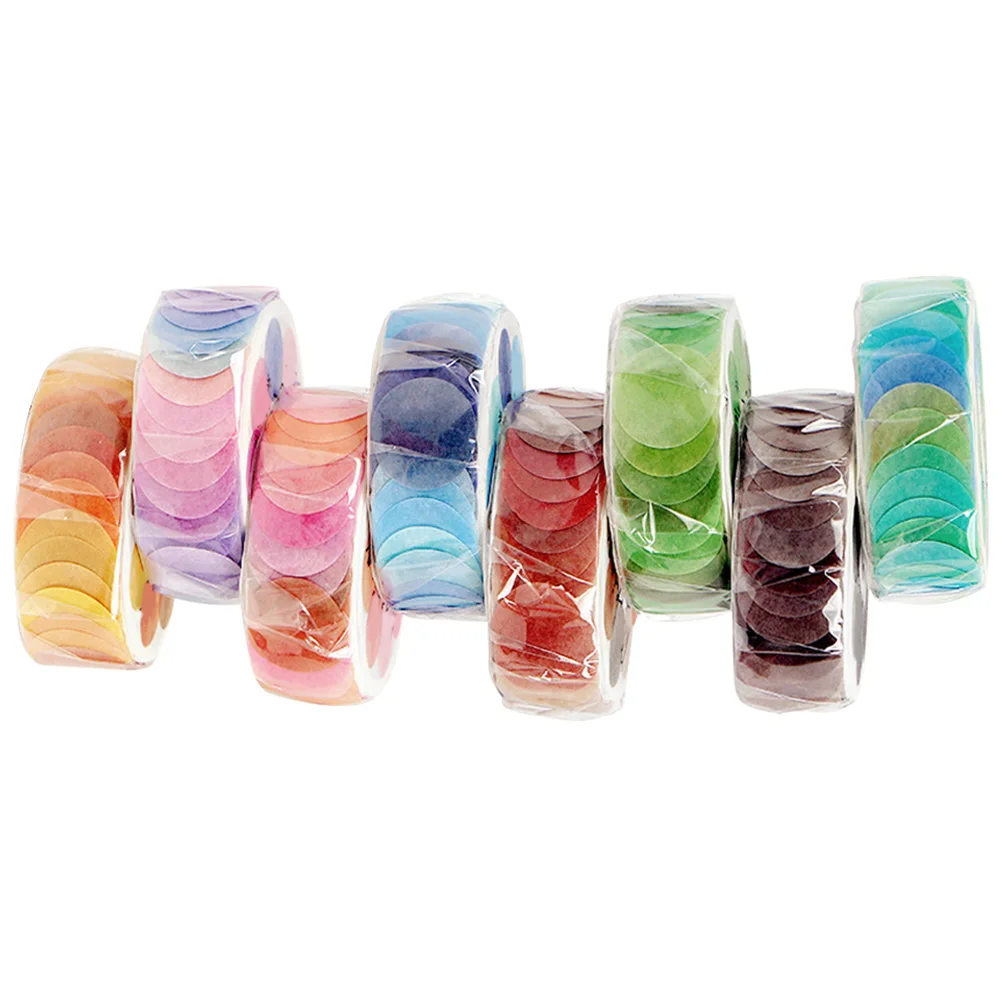 

8 Rolls Mixed Style Decorative Dot Delicate Scrapbook Multi-Function Round Sealing Stickers For Gift Bags Envelopes Home School