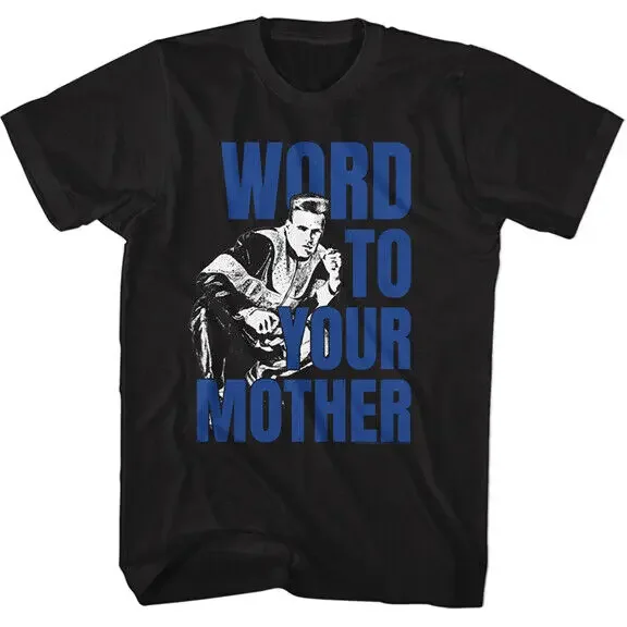 Vanilla Ice T-Shirt 90's Hip-Hop Artist Crouching Word To Mother Black