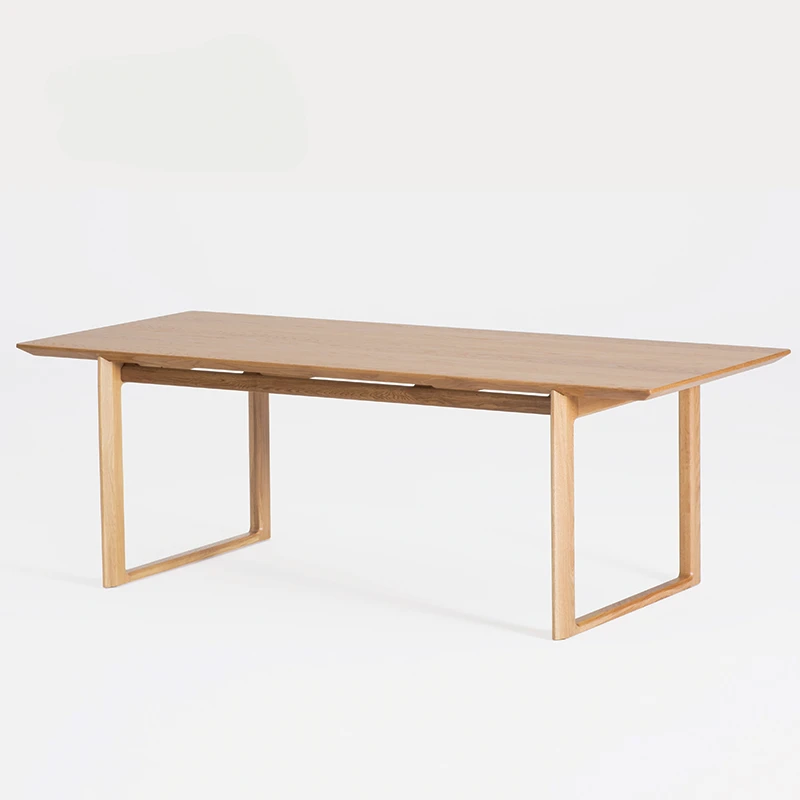 

Muzhi Workshop Horizon Обеденный стол Современный простой дизайн Конференц-рабочая станция Размер Белый дуб Черный орех Мебельные столы