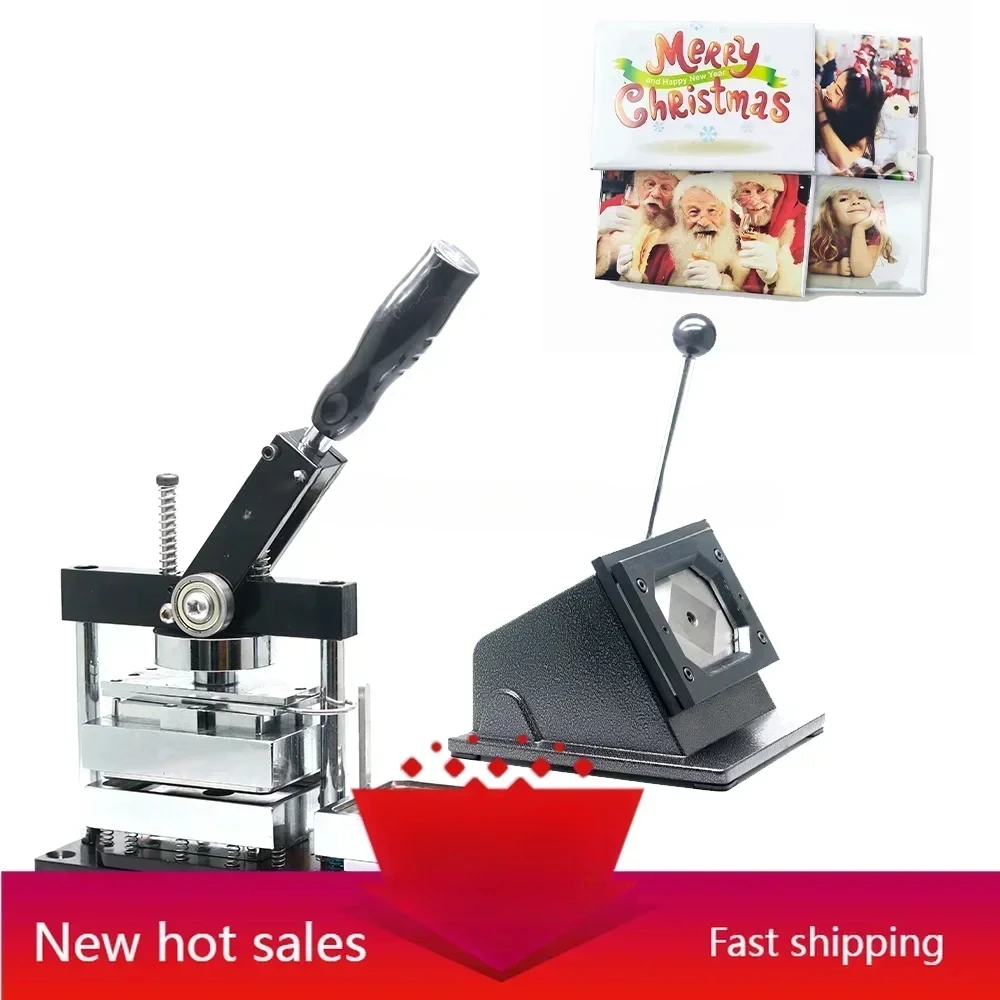 

80*53mm Rectangular Button Fridge Magnet Making Machine Kit with Paper Cutter and 500sets Materials