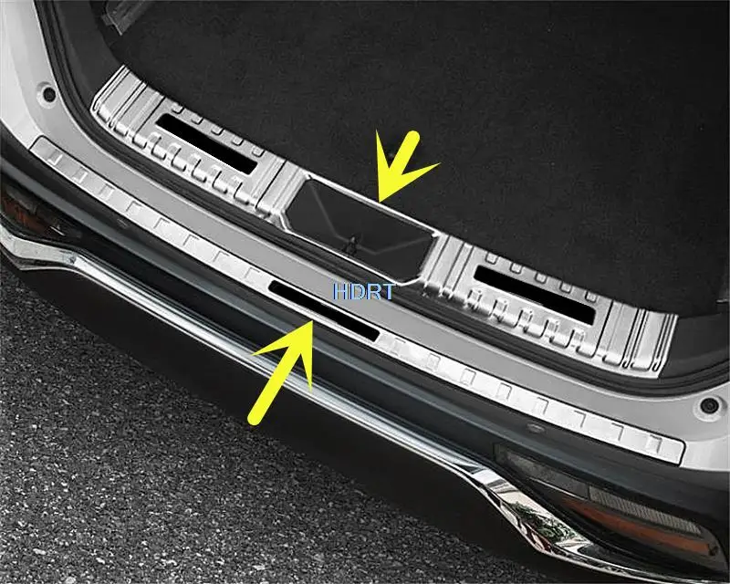 

For Toyota Harrier 2021 2022 Car Stainless Steel Inner Rear Trunk Bumper Protector Step Panel Sill Plate Trim Cover Styling