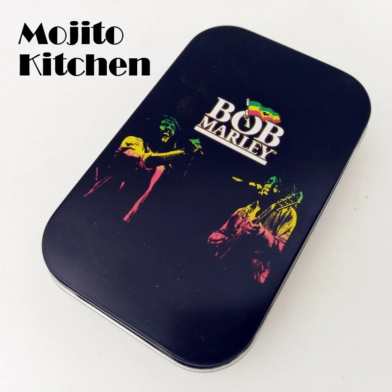 Cigarette Case Box Black Tobacco Storage humidor rolling paper box Jewelry Candy Coin Key Organizer Tin Flip Gifts Sealed