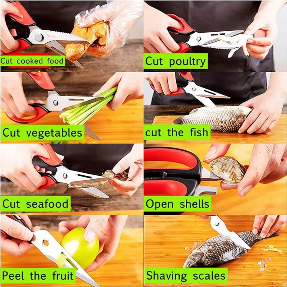 Kitchen Shears Heavy Duty Kitchen Scissors with Holder for Meat/Vegetables/BBQ/HerbsKitchen Accessories Cooking Tools