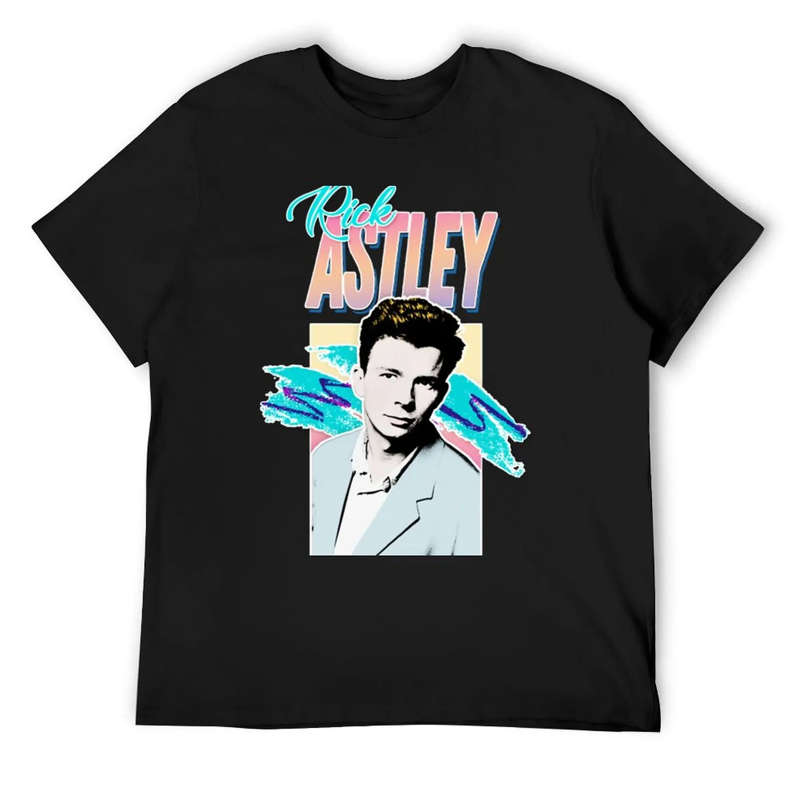 

Rick Astley 80s Aesthetic Tribute T-Shirt new edition korean fashion cute tops Men's t-shirt