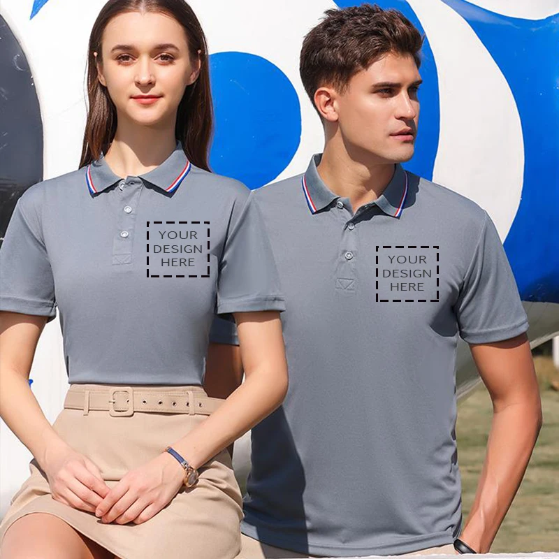 Custom Polyester Polo Shirts for Corporate Image - 1pc MOQ, Print Text & Logo, Durable & Professional LS-698A